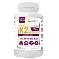 Wish Witamina K2 MK-7, 100 µg, tabletki, 120 szt.
