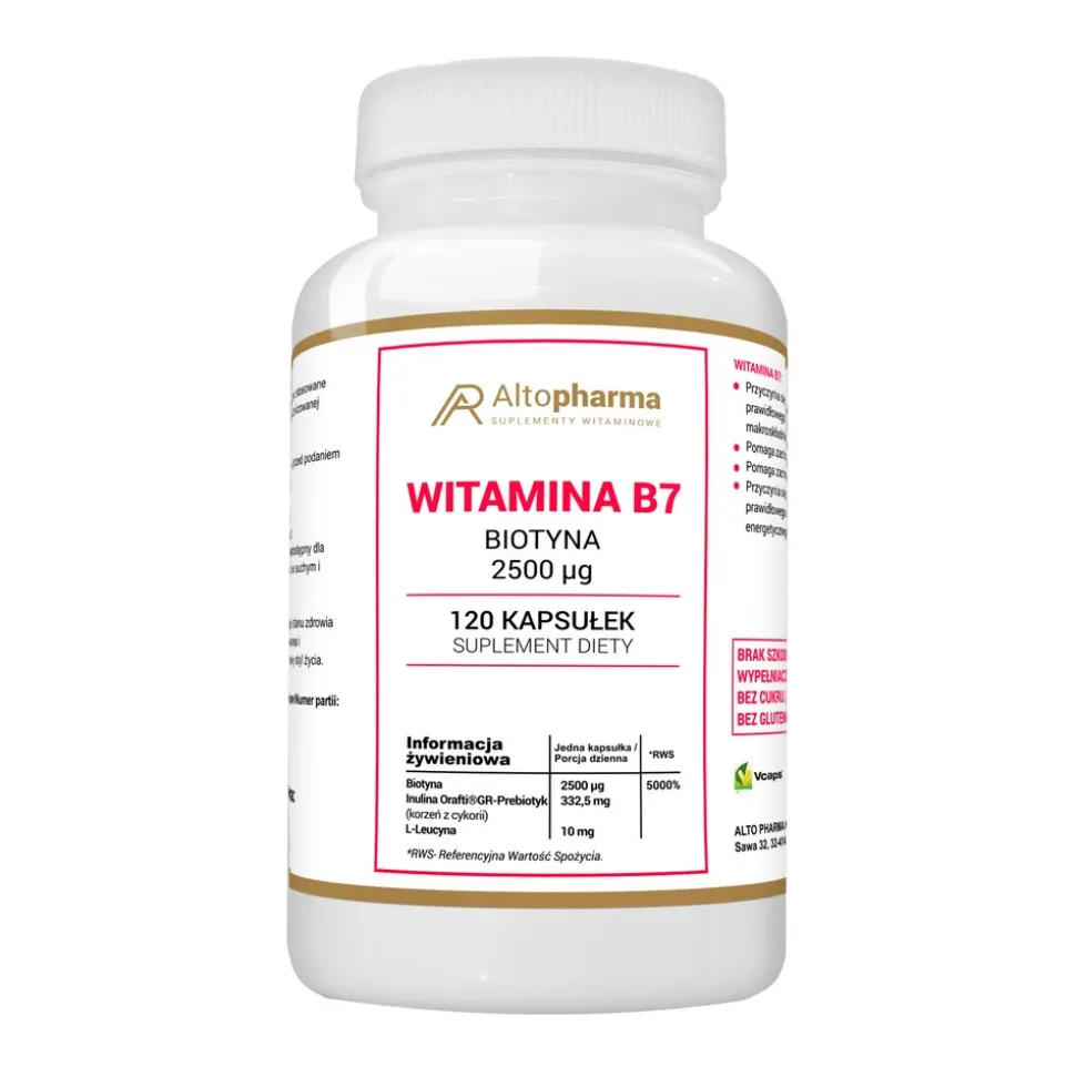 Witamina B7 Biotyna 2500 mcg, kapsułki, 120 szt.