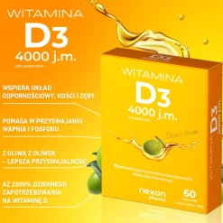 Witamina D3 4000 j.m., kapsułki, 60 szt.