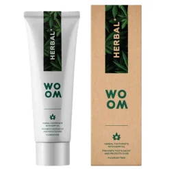 WOOM Herbal+, Naturalna organiczna pasta do zębów z ekstraktem z konopi dla ochrony dziąseł, 75 ml