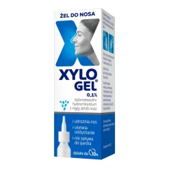 Xylogel, 0,1%, żel do nosa w butelce z dozownikiem, 10 g