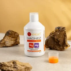 Yango Magnez z witaminą C, B6, B12, płyn, smak pomarańczowy, 500 ml