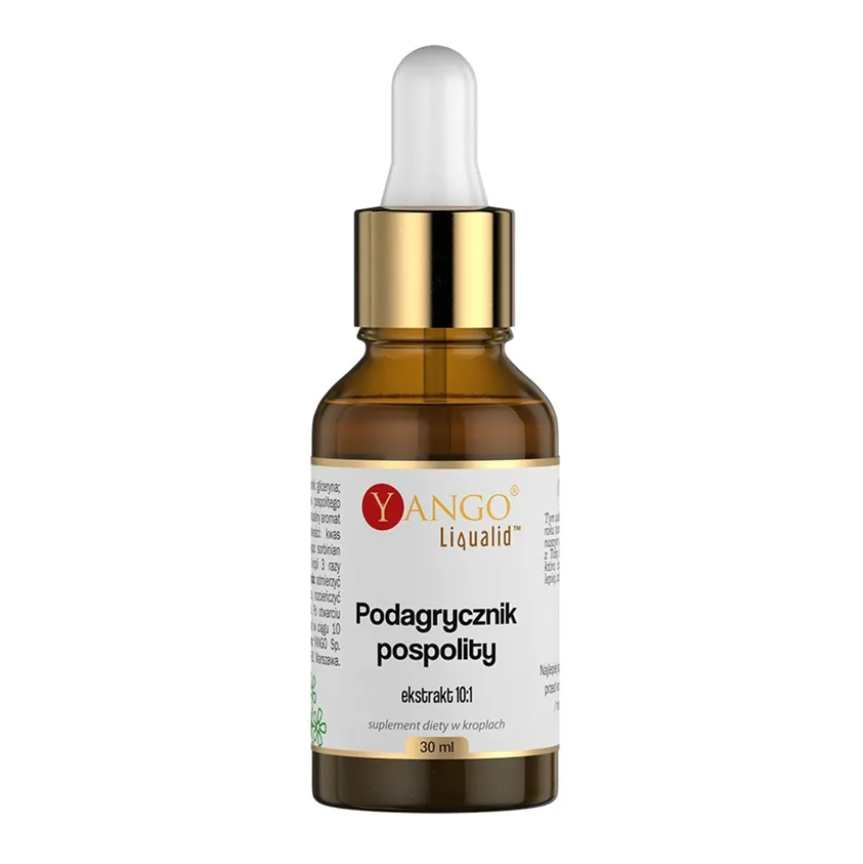 Yango Podagrycznik pospolity, krople, smak pomarańczowy, 30 ml