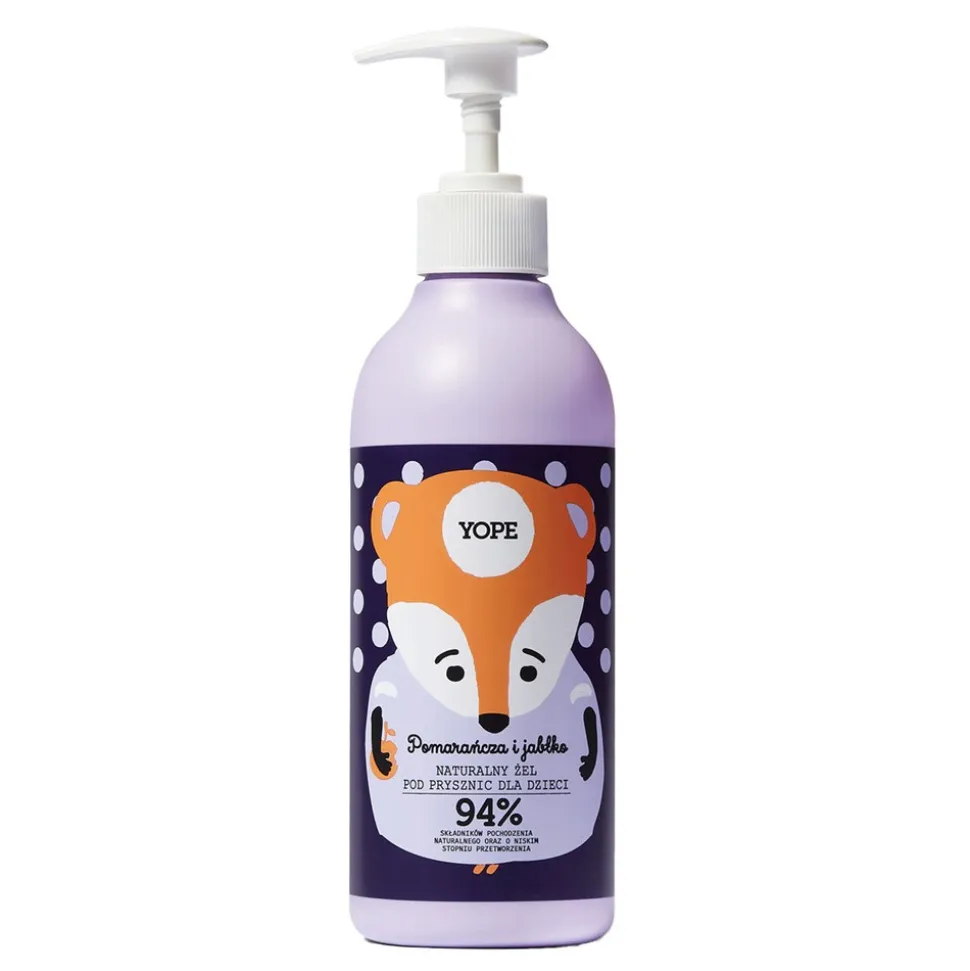 Yope, żel pod prysznic dla dzieci, Pomarańcza i Jabłko, 400 ml