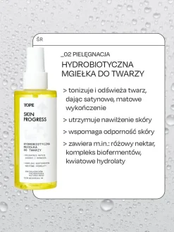 Yope Skin Progress, hydrobiotyczna mgiełka do twarzy, 150 ml