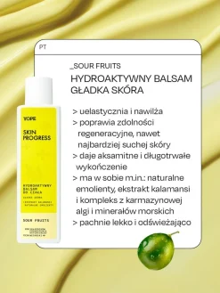 Yope Skin Progress, Sour Fruits, hydroaktywny balsam do ciała, 200 ml