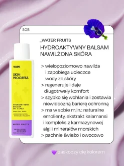 Yope Skin Progress, Water Fruits, hydroaktywny balsam do ciała, 200 ml