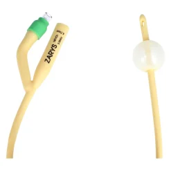 Zarys, urologiczny cewnik Foley'a, dwudrożny z plastikową zastawką, CH 14/5-10 ml, 1 szt.