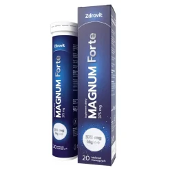 Zdrovit Magnum Forte 375 mg, tabletki musujące, smak cytrynowy, 20 szt.