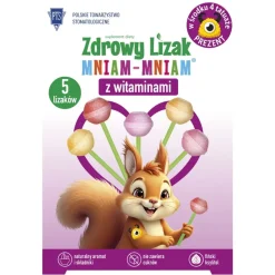 Zdrowy Lizak MniamMniam,(cytryna + malina + wiśnia +truskawka + ananas),5 szt.