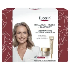 Zestaw Eucerin Hyaluron-Filler + Elasticity, krem na noc, 50 ml + krem pod oczy SPF 20, 15 ml