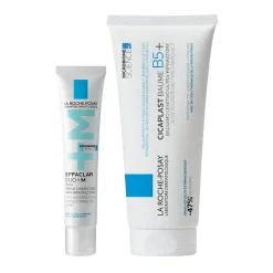 Zestaw La Roche-Posay, Effaclar Duo+ M, krem przeciw niedoskonałościom, 40 ml + Cicaplast Baume B5+, balsam kojący do twarzy i ciała, 100 ml