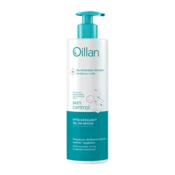 Zestaw Oillan Skin Control, wygładzający żel do mycia do twarzy i ciała, 400 ml + wygładzający balsam do ciała i twarzy, 500 ml