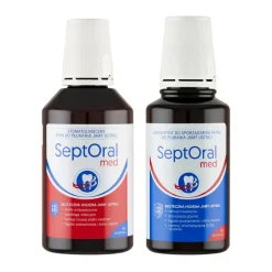 Zestaw SeptOral med, płyn stomatologiczny do płukania jamy ustnej, 300 ml + koncentrat do sporządzania płynu do płukania jamy ustnej, 200 ml