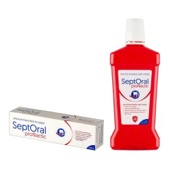 Zestaw SeptOral profilactic, płyn do płukania jamy ustnej, 500 ml + specjalistyczna pasta do zębów, 100 ml