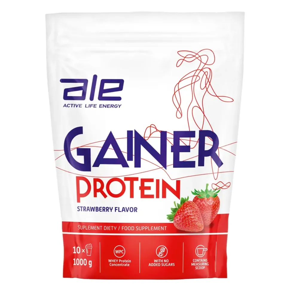 Zestaw 3 x ALE Gainer Protein Strawberry Flavor