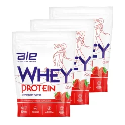 Zestaw 3x ALE Whey Protein Strawberry Flavor