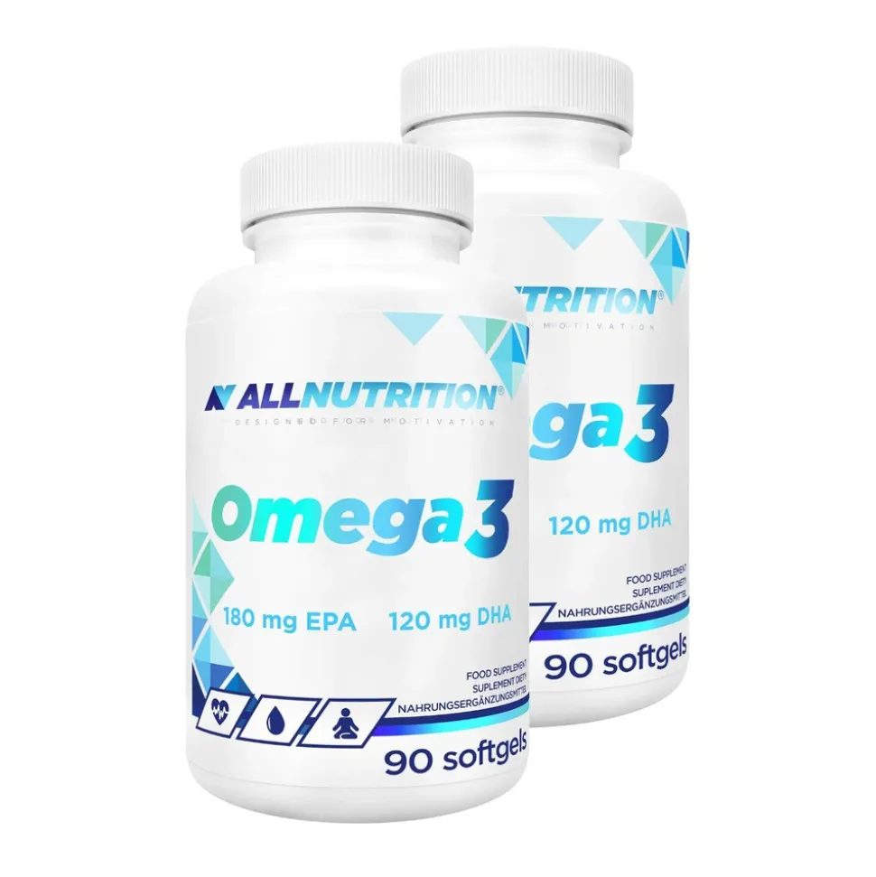 Zestaw 2 x Allnutrition Omega 3, kapsułki, 90 szt.