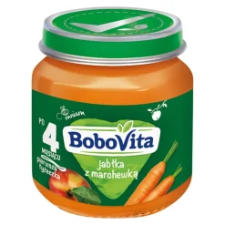 Zestaw 3 x BoboVita, jabłka z marchewką, 4 m+, 125 g