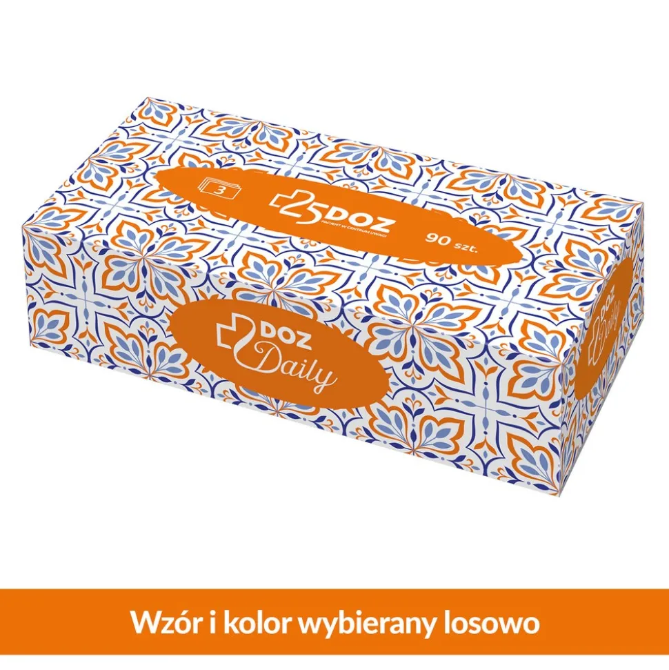 Zestaw 2x DOZ Daily, chusteczki higieniczne, karton, 90 szt.