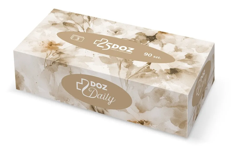 Zestaw 2x DOZ Daily, chusteczki higieniczne, karton, 90 szt.