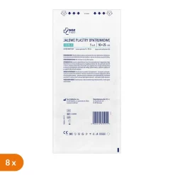 Zestaw 8x DOZ Med Sterilis, jałowe plastry opatrunkowe, 10 cm x 25 cm