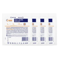 Zestaw 4x DOZ PRODUCT, gaza jałowa, bawełniana, 17-nitkowa, 1 m2