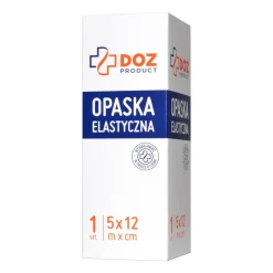Zestaw 4x DOZ PRODUCT Opaska elastyczna tkana z zapinką, 5 m x 12 cm, 1 szt.