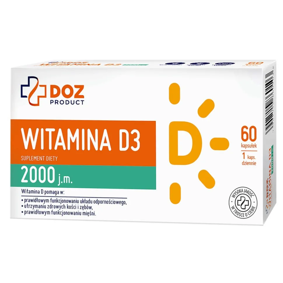 Zestaw 2 x DOZ Product Witamina D3 2000 j.m.