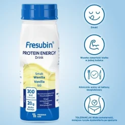 Zestaw 4x Fresubin Protein Energy Drink o smaku waniliowym, płyn, 4 x 200 ml