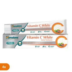 Zestaw 4 x Himalaya, pasta do zębów, ziołowa, Pro Vitamin C White, 75 ml