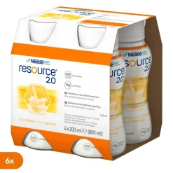 Zestaw 6 x Resource 2.0, płyn o smaku waniliowym, 4 x 200 ml