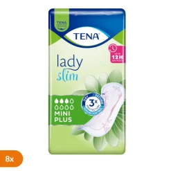 Zestaw 8 x TENA Lady Slim Mini Plus, specjalistyczne podpaski, 16 szt.