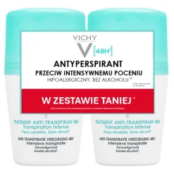 Zestaw 2 x Vichy Anti-Transpirant, antyperspirant przeciw intensywnemu poceniu 48h, 50 ml