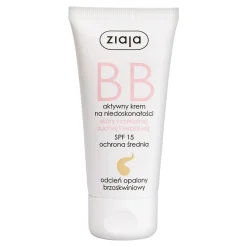 Ziaja BB, aktywny krem na niedoskonałości, skóra normalna/sucha/wrażliwa, odcień opalony, 50 ml