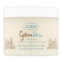 Ziaja GdanSkin, woda&skóra, olejowy peeling do ciała z kruszonymi muszlami, 300 ml