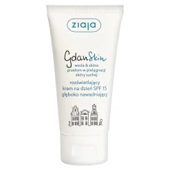 Ziaja GdanSkin, woda&skóra, rozświetlający krem na dzień głęboko nawadniający, SPF 15, 50 ml