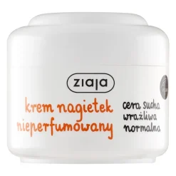Ziaja, krem nagietek nieperfumowany, cera sucha, wrażliwa, normalna, 50 ml