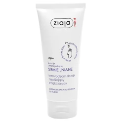 Ziaja Med, Siemię lniane, krem-balsam do rąk nawilżająco-zmiękczający, 100 ml