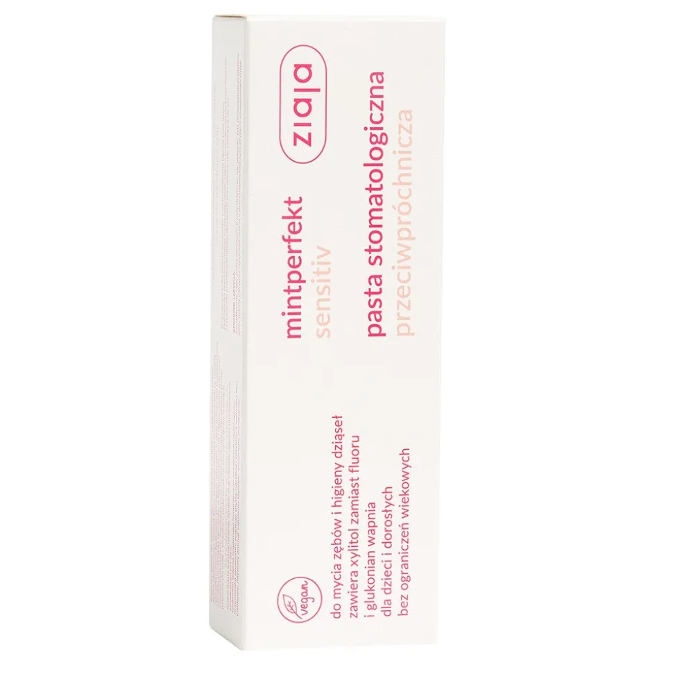 Ziaja Mintperfekt Sensitiv, pasta stomatologiczna przeciwpróchnicza, 75 ml