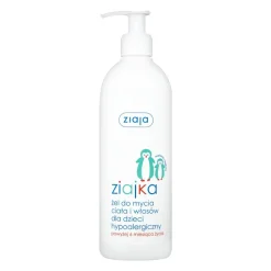 Ziajka, żel do ciała i włosów dla dzieci, butelka z dozownikiem, 400 ml