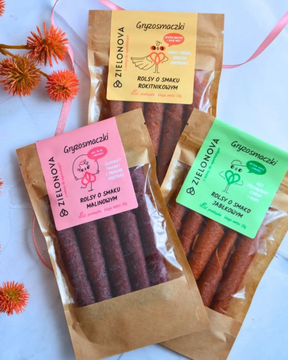 Zielonova Gryzosmaczki, rollsy jabłkowe, 50 g