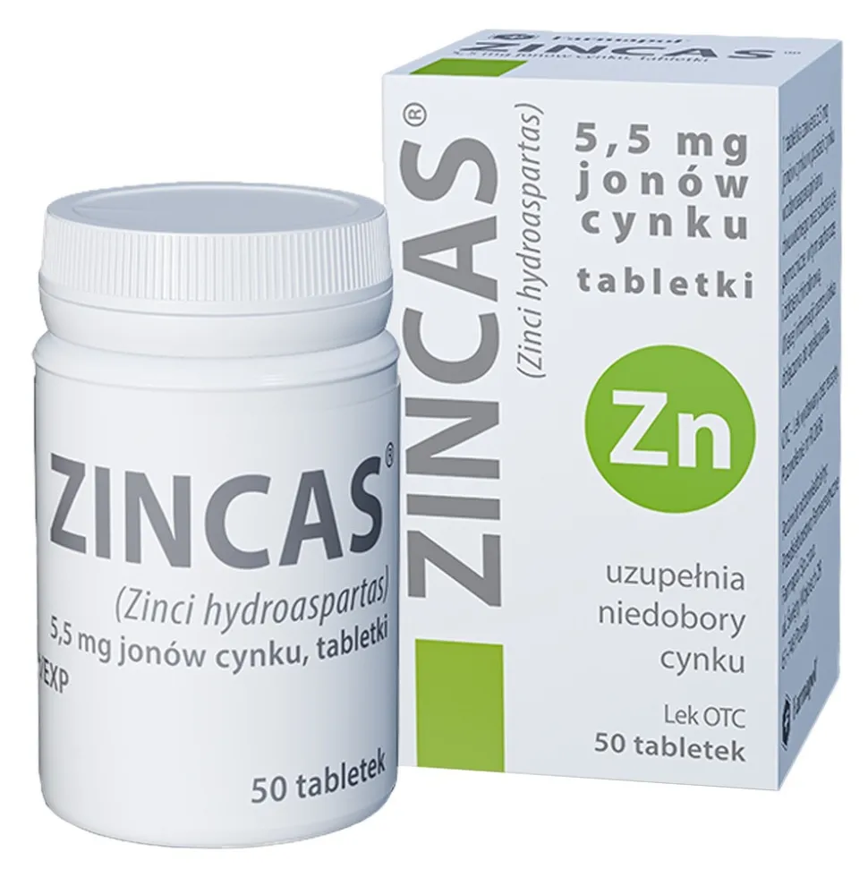 Zincas, 5,5 mg jonów cynku, tabletki, 50 szt.