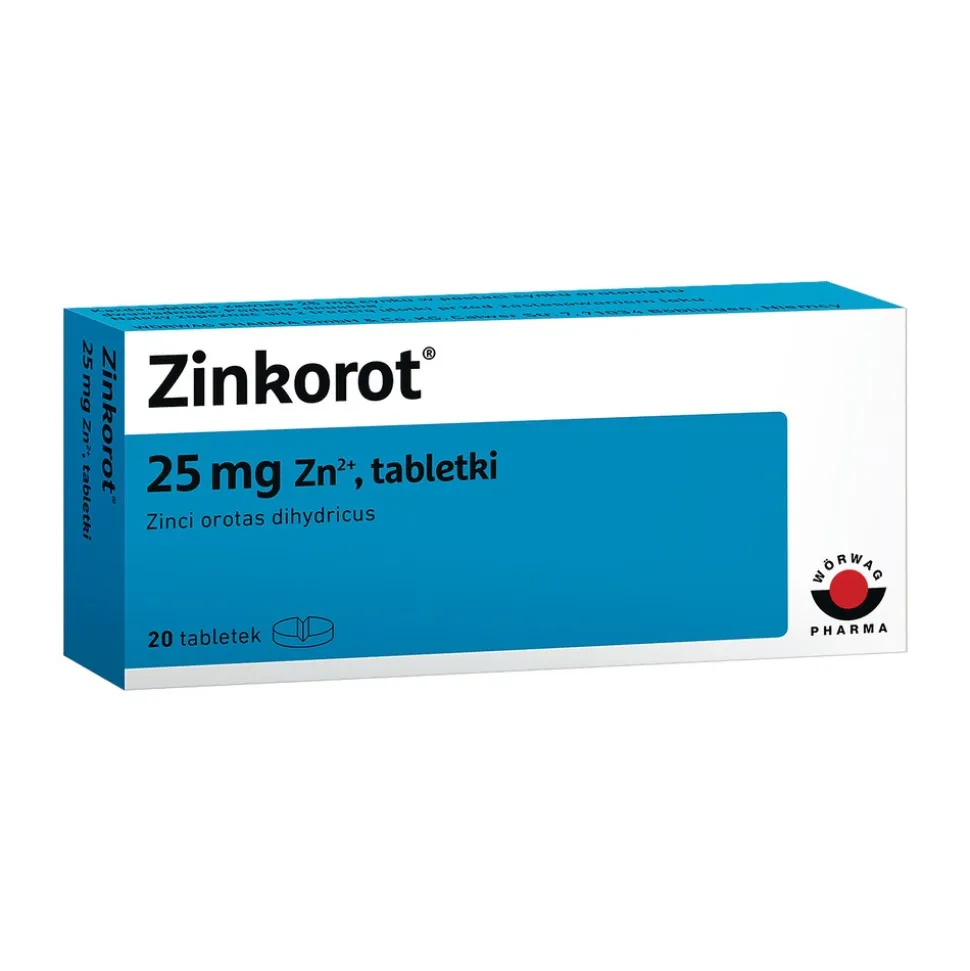 Zinkorot, 25 mg Zn2+, tabletki, 20 szt.
